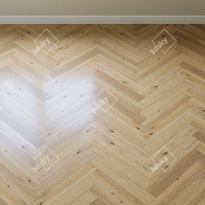 Title: Upofloor Oak Parquet Board - Authentic and Elegant 3D model image 3