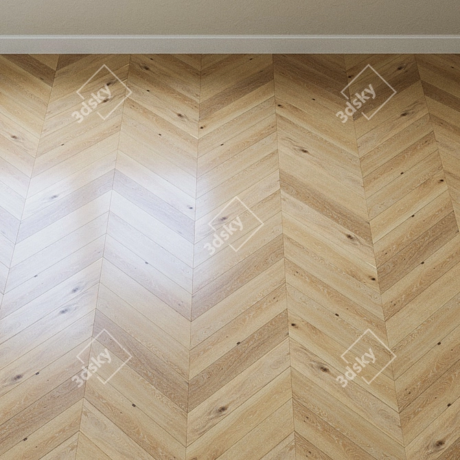 Title: Upofloor Oak Parquet Board - Authentic and Elegant 3D model image 4