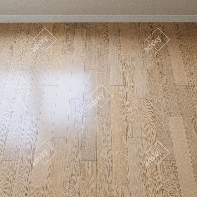 Upofloor Oak Parquet Board: French Fir Tree 3D model image 2