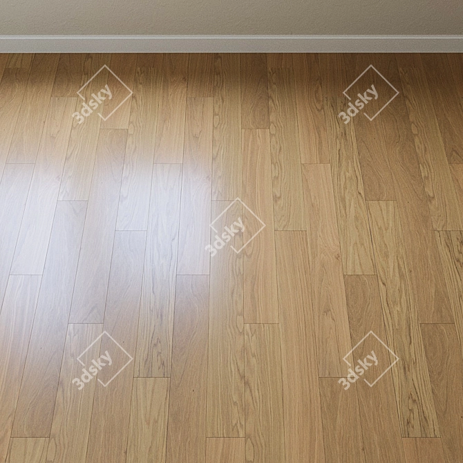 Title: French Oak Parquet Elegance Flooring 3D model image 2