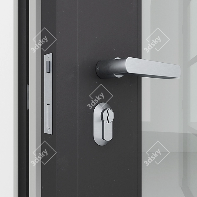  Modern Aluminum Door: Vray & Corona Compatible 3D model image 4