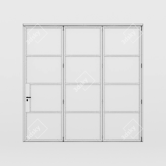  Modern Aluminum Door: Vray & Corona Compatible 3D model image 5