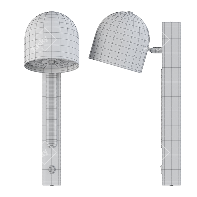 LED Wall Lamp with Swivel Shade 3D model image 3