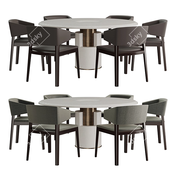 Modern Italian Dinner Set: ALBA by Paolo Castelli & Juno by Cizeta L'Abbate 3D model image 1