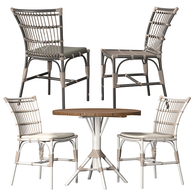 Sika Design Outdoor Dining Set 3D model image 2