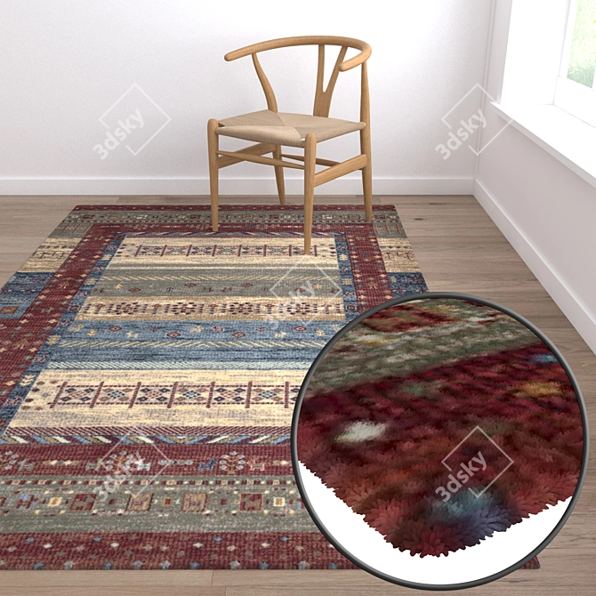Versatile Carpets Set - High-Quality Textures 3D model image 5