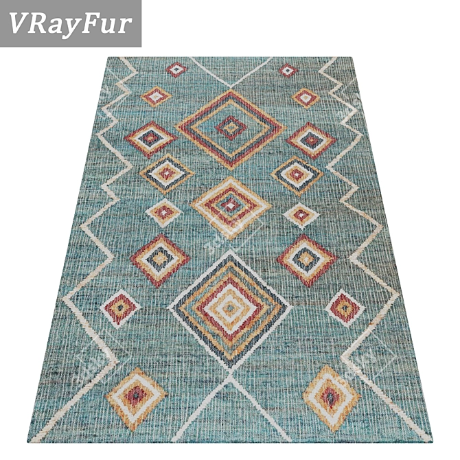 Luxury Rug Set: High-Quality Textures 3D model image 2