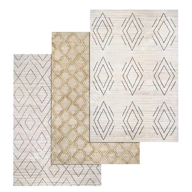 Luxury Carpet Collection - Set of 3 3D model image 1