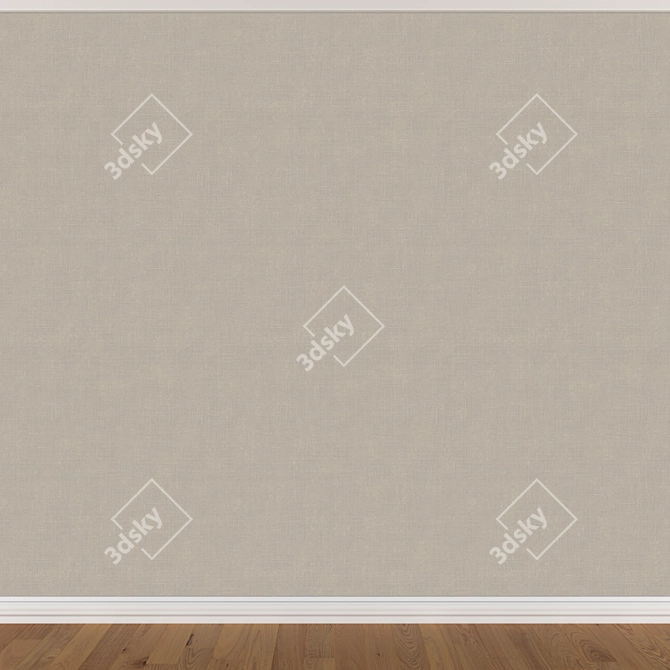 Seamless Wallpaper Set: 3 Colors 3D model image 3