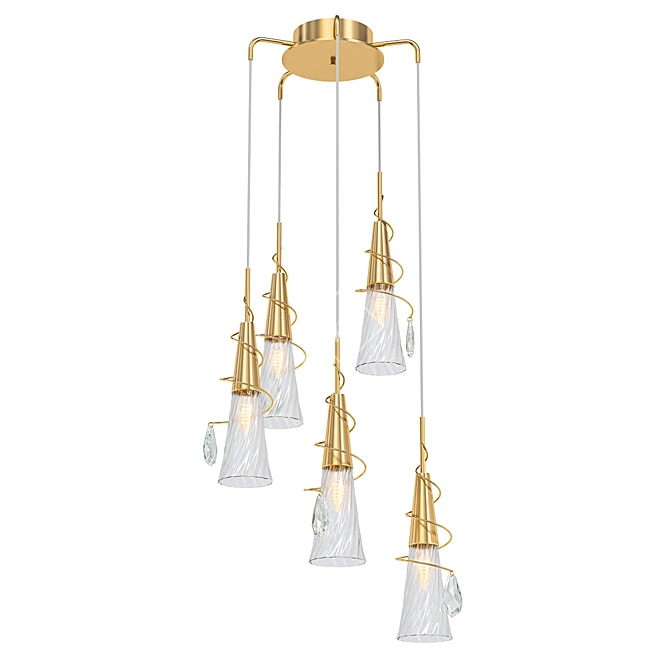 Modern Aereo Pendant Light 3D model image 1