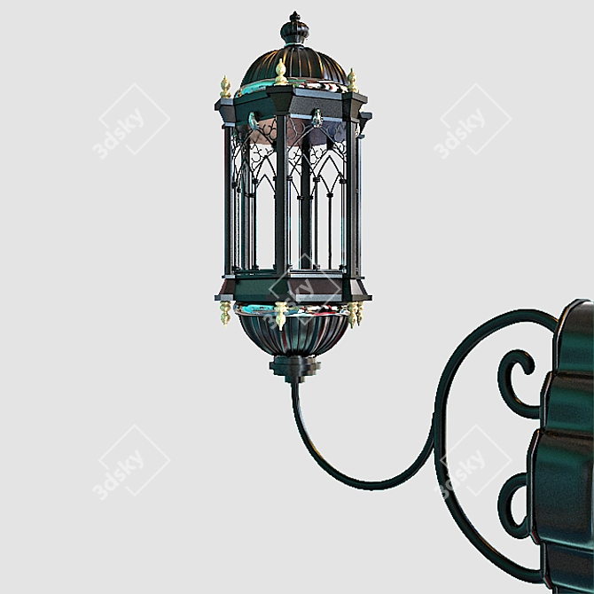 Classic Lantern Chandelier 3D model image 2