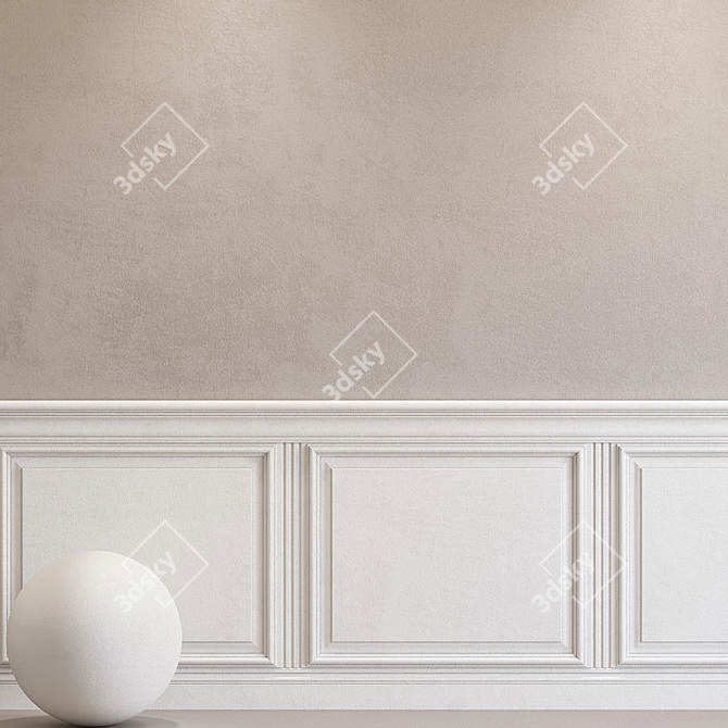 Elegant Plaster with Molding 3D model image 2