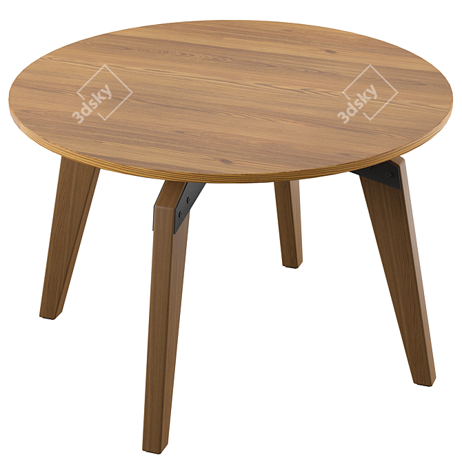 Oscar Round Dining Table: Stylish Elegance by SK Design 3D model image 2