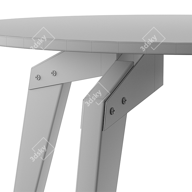 Oscar Round Dining Table: Stylish Elegance by SK Design 3D model image 4