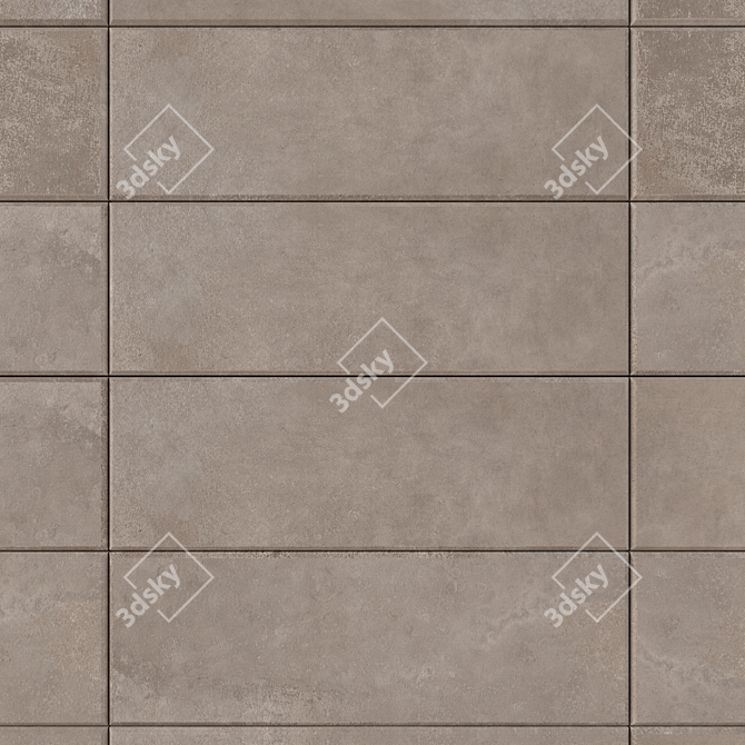 Concrete Suite Gray Wall Tiles 3D model image 2