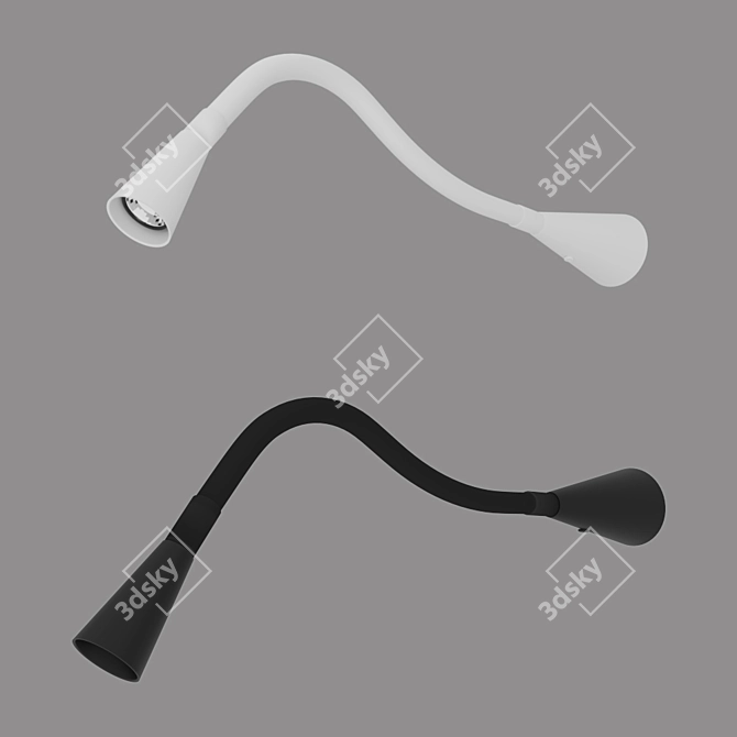 Modern Wall Sconce MJ_200 Black/White 3D model image 1