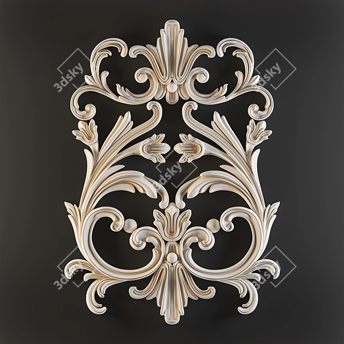 Title: TurboSmooth-Ready Decorative Element 3D model image 2