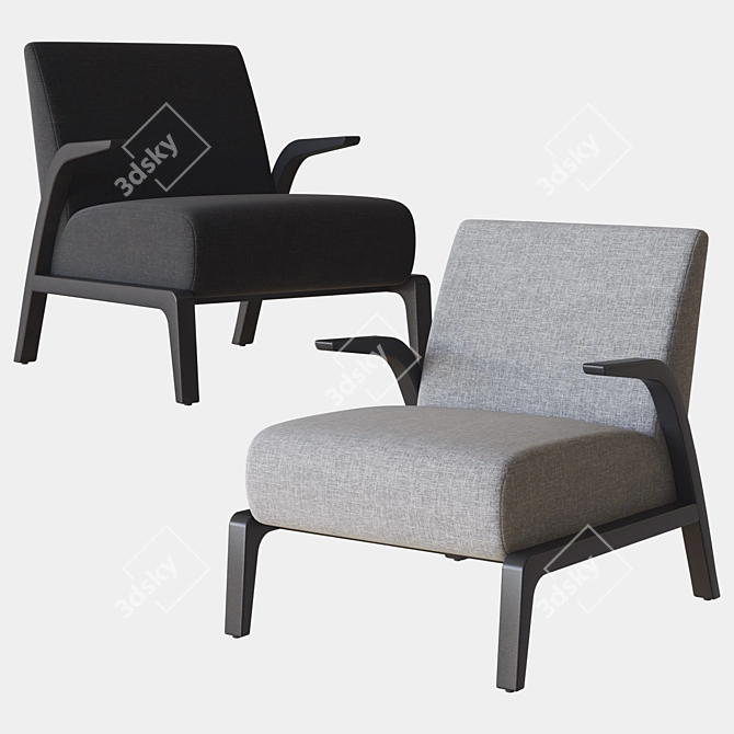 Elegant Venus Lounge Chair: Camerich 3D model image 1