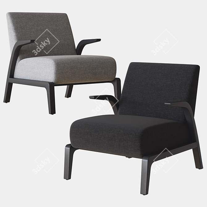 Elegant Venus Lounge Chair: Camerich 3D model image 2