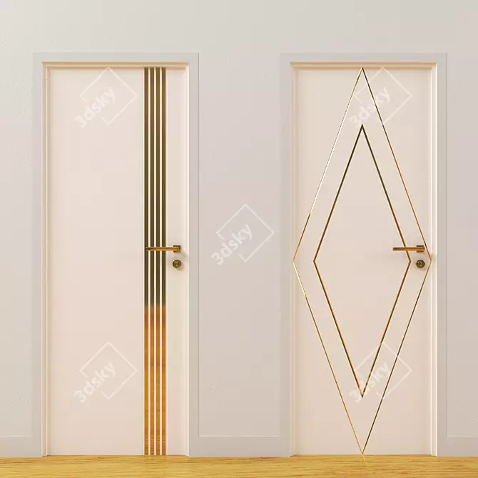 Max 2013 Pink Doors 3D model image 5