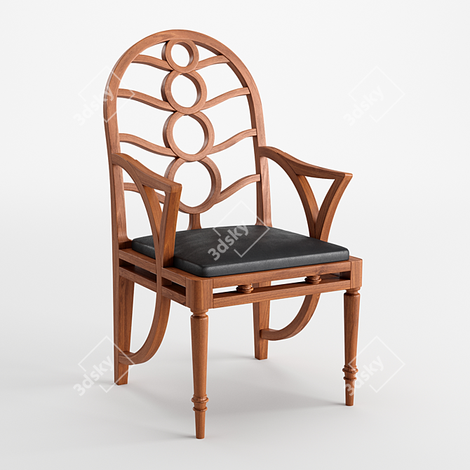 Elegant Circleback Chair: Pure Comfort 3D model image 1