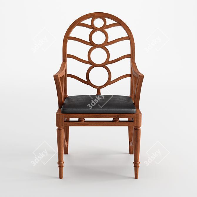 Elegant Circleback Chair: Pure Comfort 3D model image 2