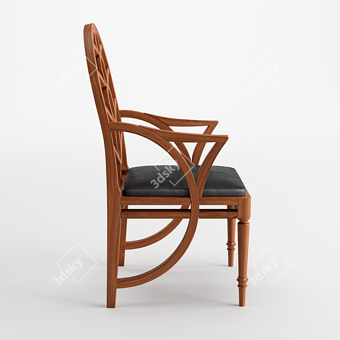 Elegant Circleback Chair: Pure Comfort 3D model image 3