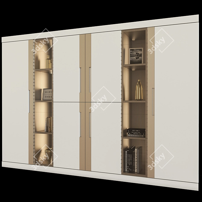 Designer Wardrobe for Dressing Room 3D model image 2