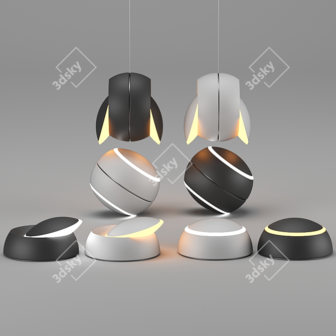 Eclipse Swing Lamp: Magnetic Lighting 3D model image 5