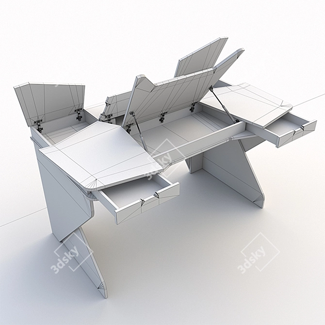 DX Vegas Max Computer Desk 3D model image 1