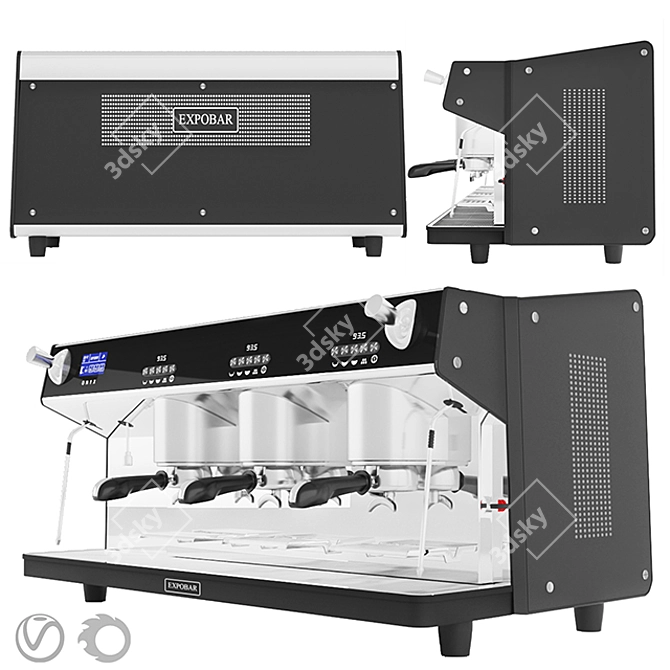 Premium Espresso Machine: Expobar ONYX Pro 3D model image 1