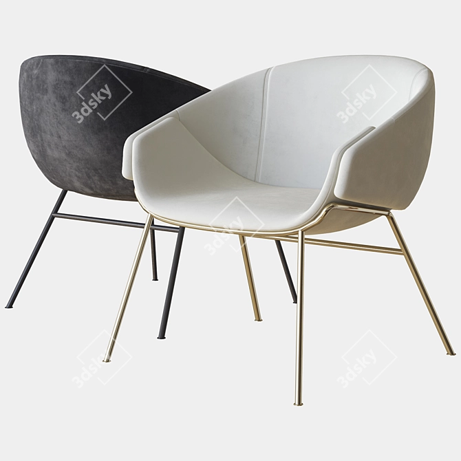 Elegant Anita Armchair SP01 3D model image 1