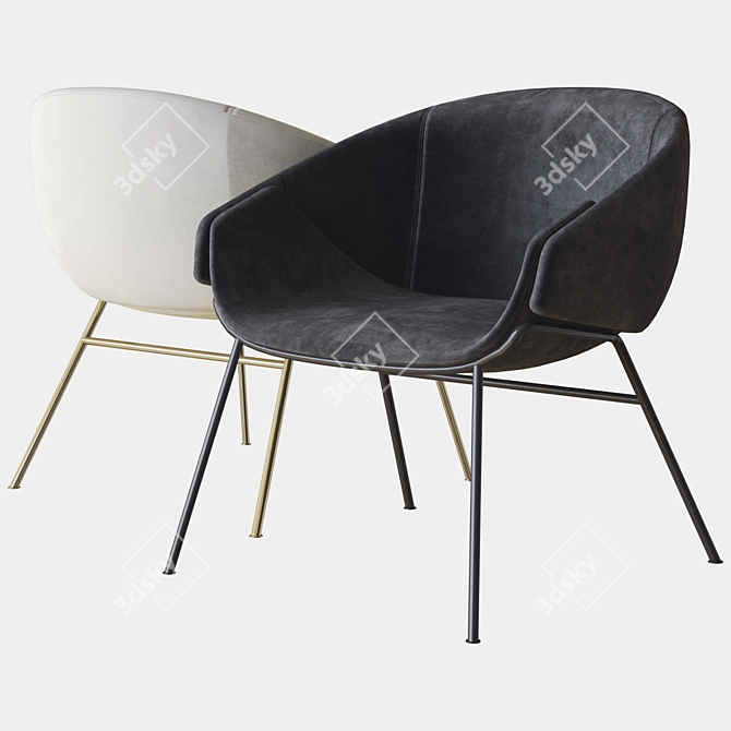 Elegant Anita Armchair SP01 3D model image 2