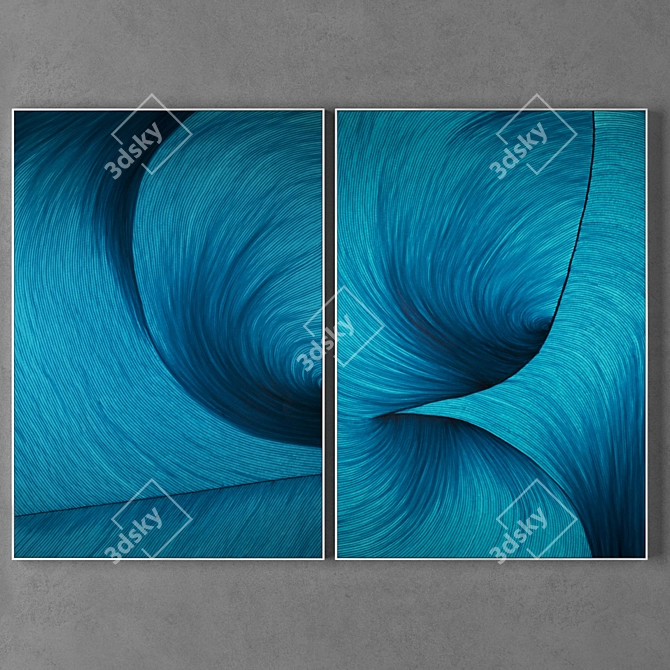 Dual Frame Collection: 1300x900mm & 2700px Textures 3D model image 1