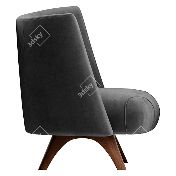 Stylish and Compact Chair 3D model image 3