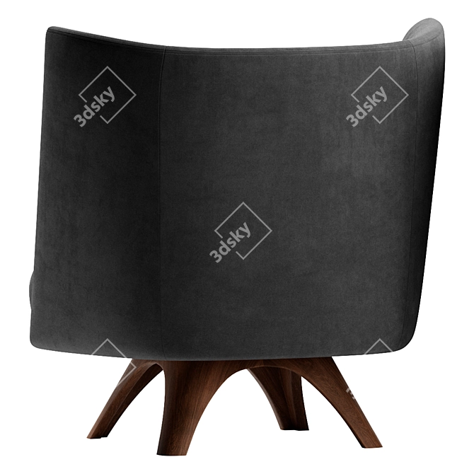 Stylish and Compact Chair 3D model image 4