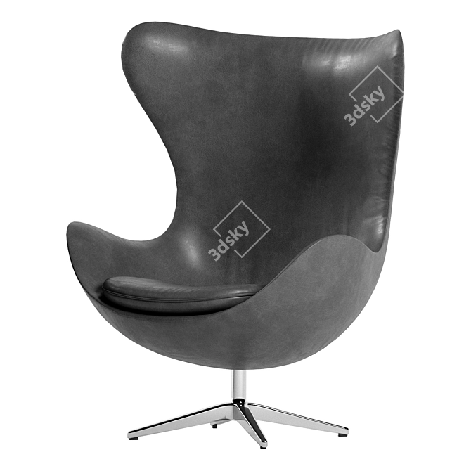 Elegant Ergonomic Egg Chair 3D model image 1