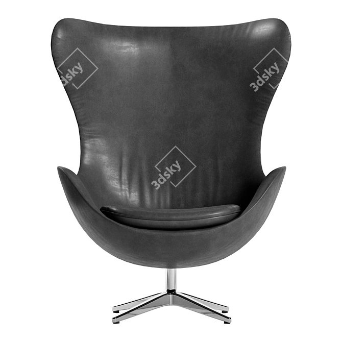 Elegant Ergonomic Egg Chair 3D model image 2