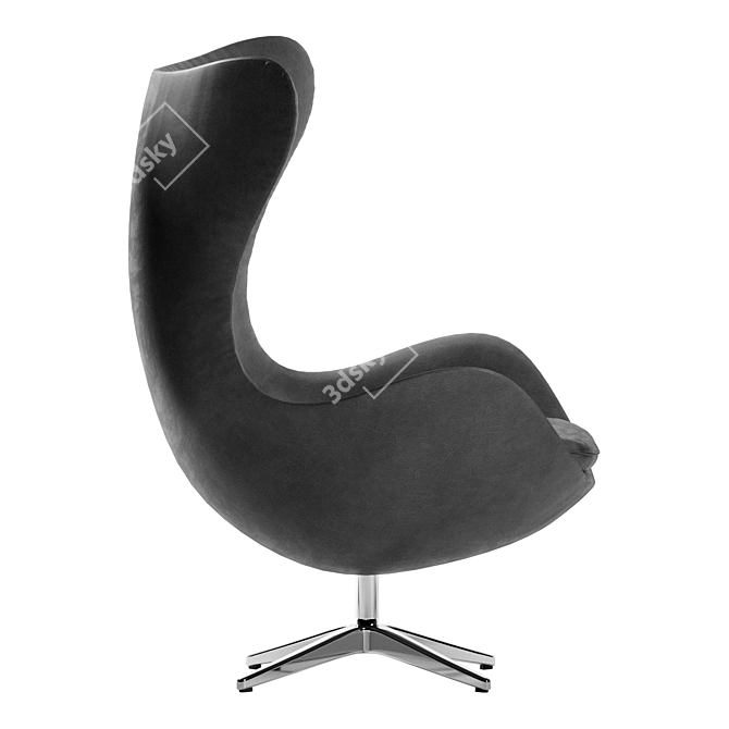 Elegant Ergonomic Egg Chair 3D model image 3