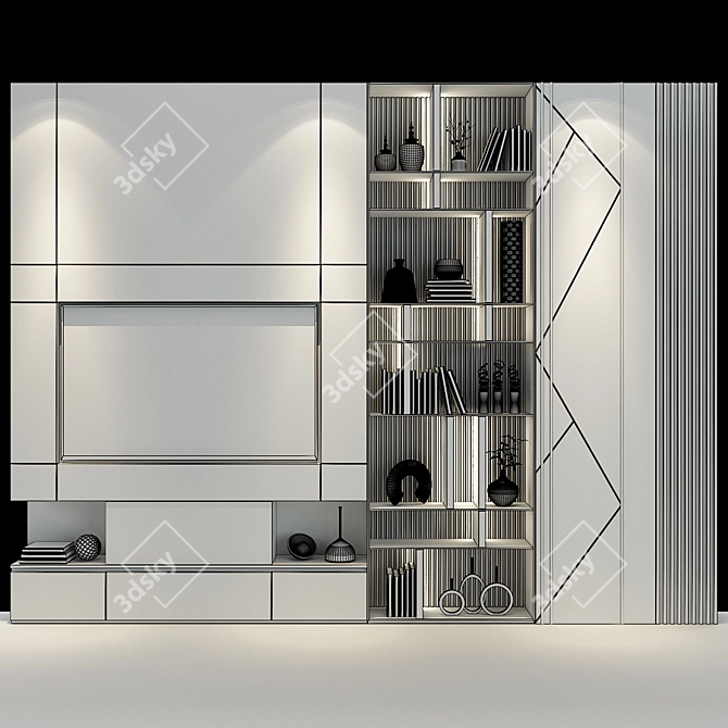 Modern TV Shelf Design by Studia 54 3D model image 3