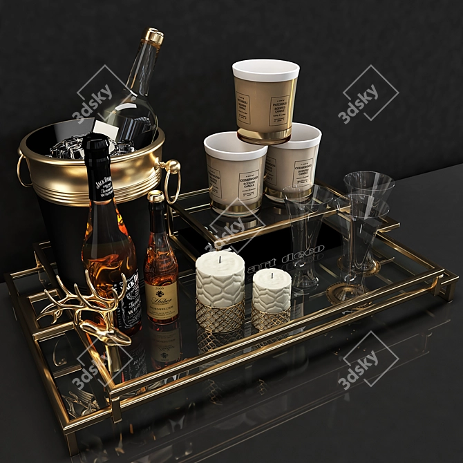 Elegant Decorative Set for Stylish Interiors 3D model image 4