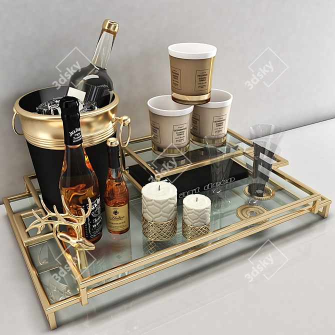 Elegant Decorative Set for Stylish Interiors 3D model image 8