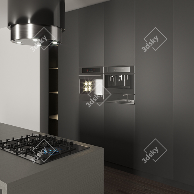 Modern Kitchen Set 3-Piece: 2016 Version 3D model image 2