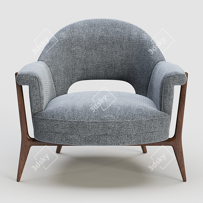 Modern Cloven Chair: Uniquely Designed and Textured 3D model image 2