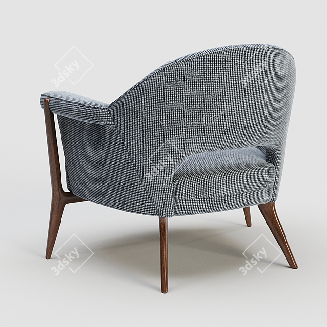 Modern Cloven Chair: Uniquely Designed and Textured 3D model image 3