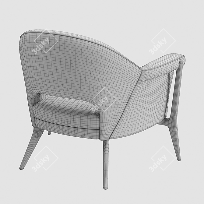 Modern Cloven Chair: Uniquely Designed and Textured 3D model image 5