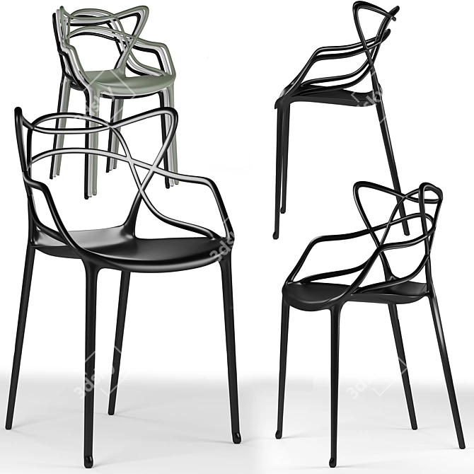 Kartell Masters Chair: Iconic Design 3D model image 1