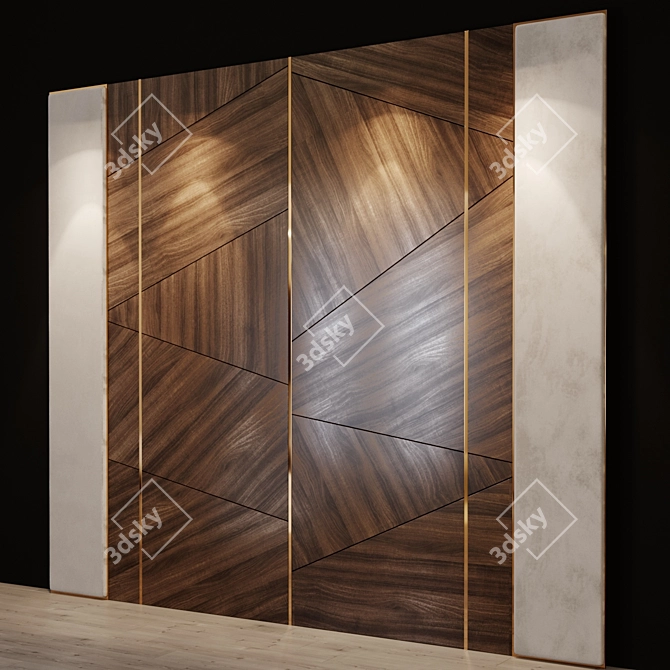 Title: Modern Wall Panel with Custom Design 3D model image 2