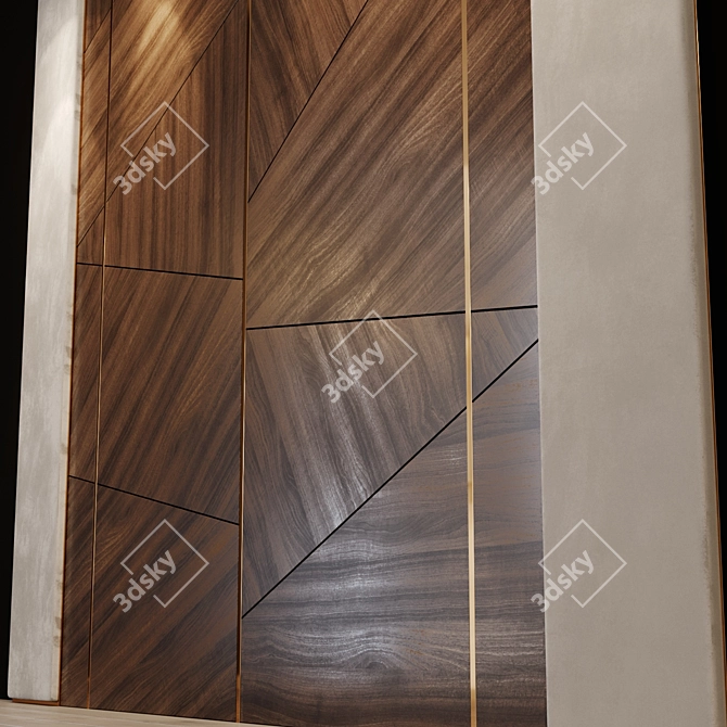 Title: Modern Wall Panel with Custom Design 3D model image 4