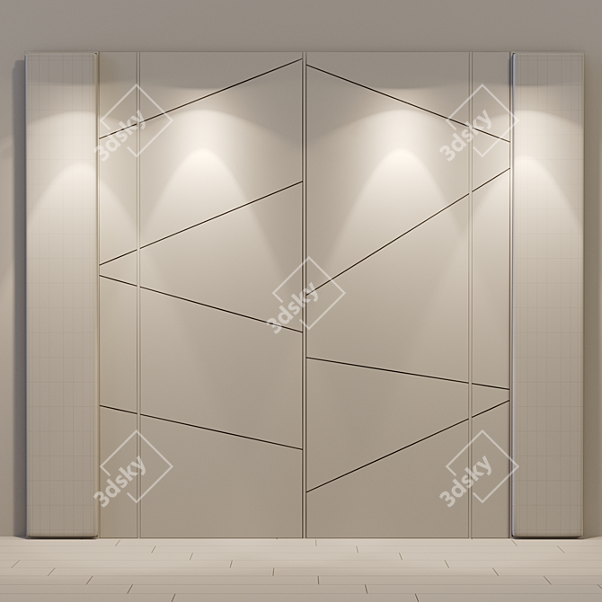 Title: Modern Wall Panel with Custom Design 3D model image 5